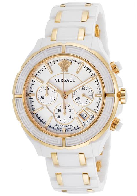 versace white watch ceramic|Versace female watches.